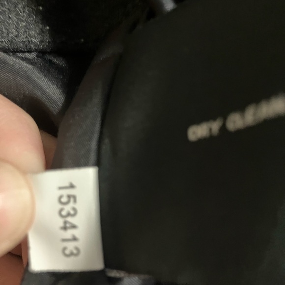 London Fog Black Pea Coat Wool Blend Tailored - Picture 6 of 7